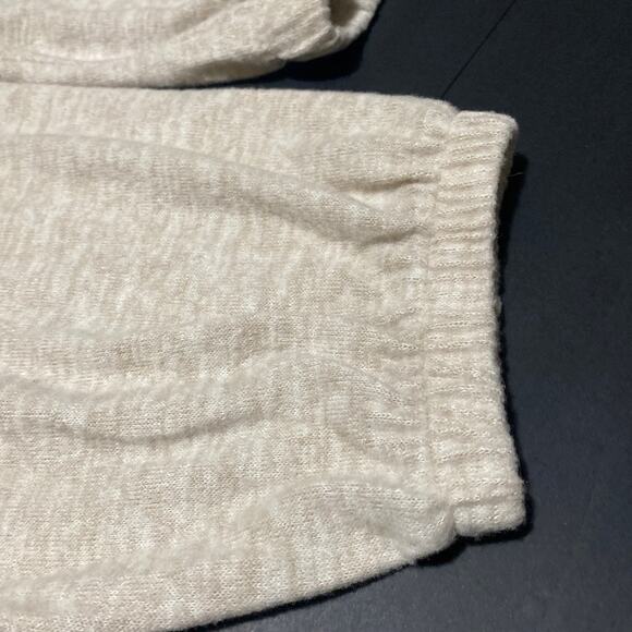 F21 Women's Cropped Sweater Top Long Sleeve Size Large Oatmeal Forever 21 Fall - Picture 4 of 10